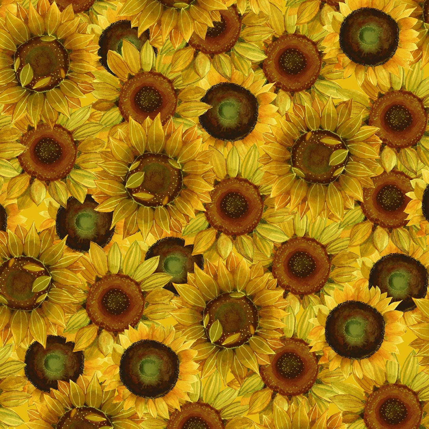 Sunny Fields "Sunflowers"-Clothworks-Fat Quarter