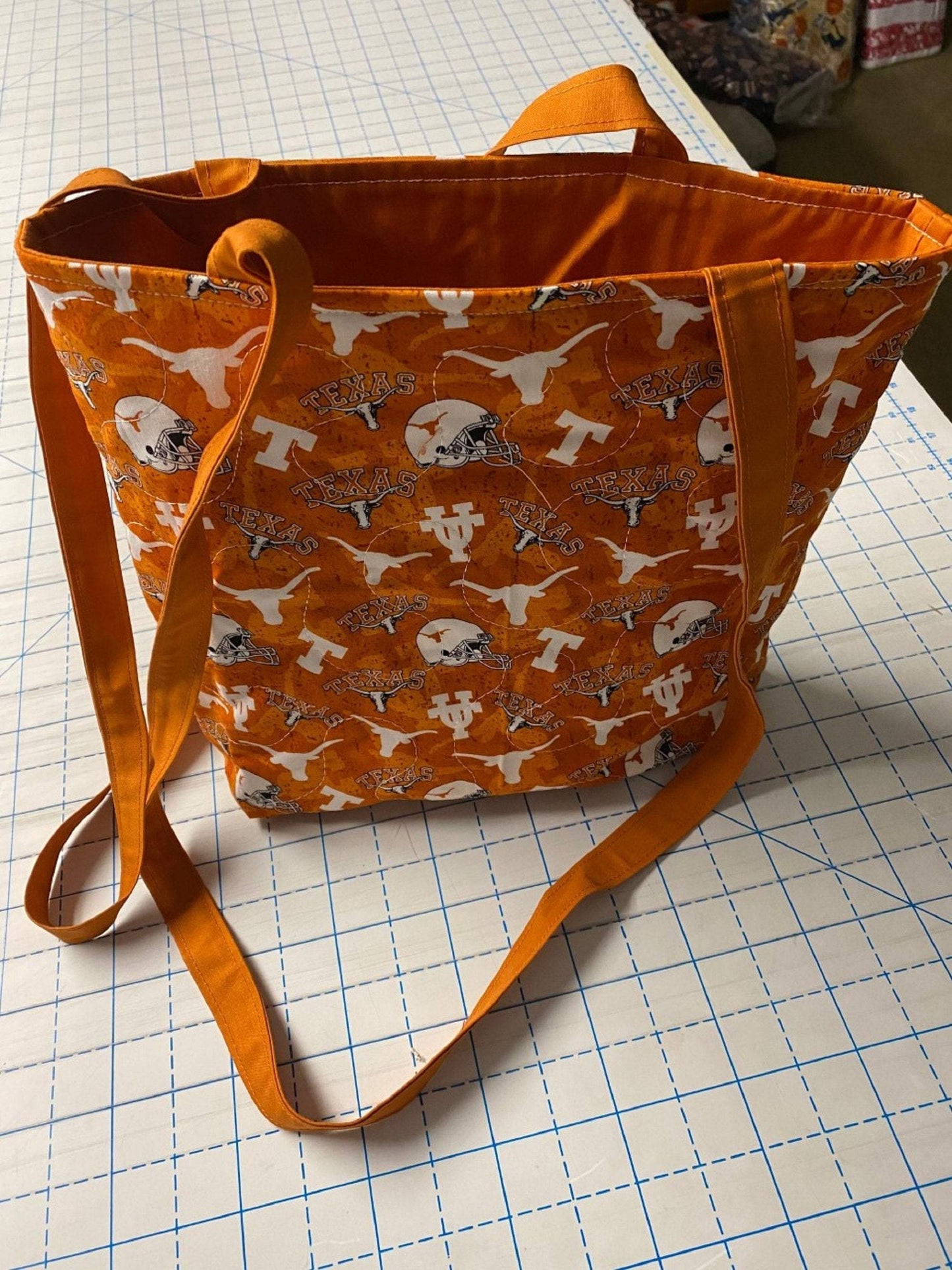 University of Texas Longhorns— Machine-Quilted Tote Bag