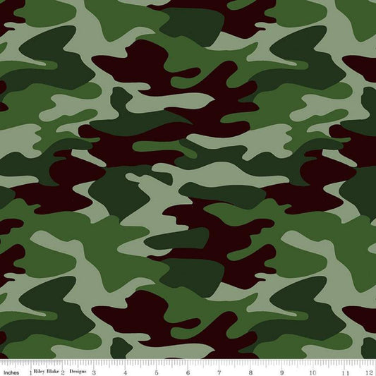 Nobody Fights Alone "Olive Camouflage"-Riley Blake-Fat Quarter