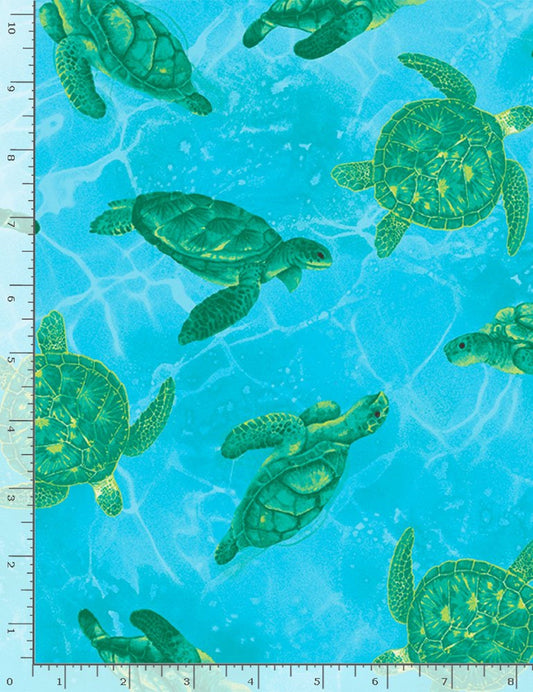 Ocean "Turtles"-Timeless Treasures-Fat Quarter