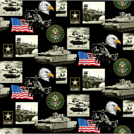 United States Army Collage-Sykel Enterprises-Fat Quarter