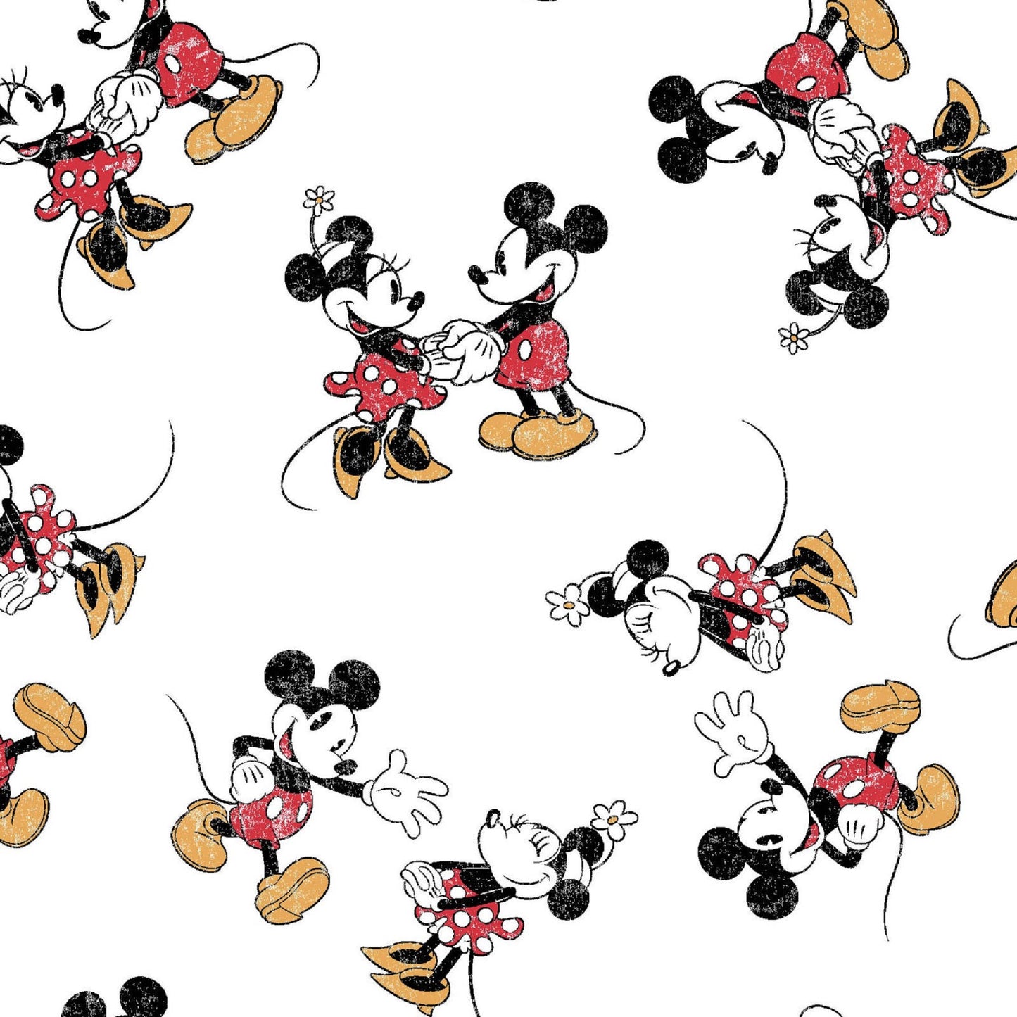 Mickey & Minnie Mouse Vintage-Springs Industries-Fat Quarter