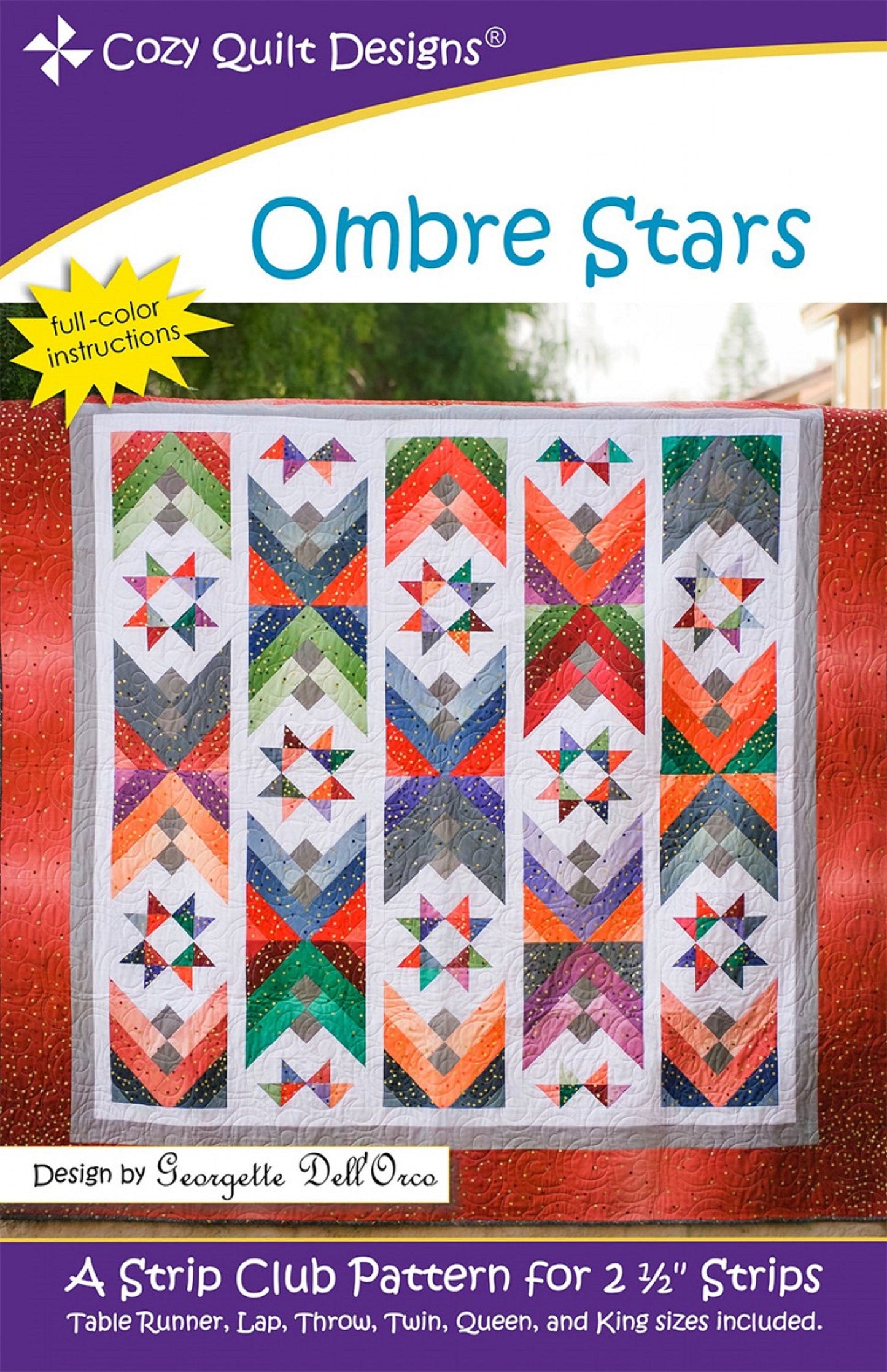 Ombre Stars Quilt Pattern by Cozy Quilt Designs