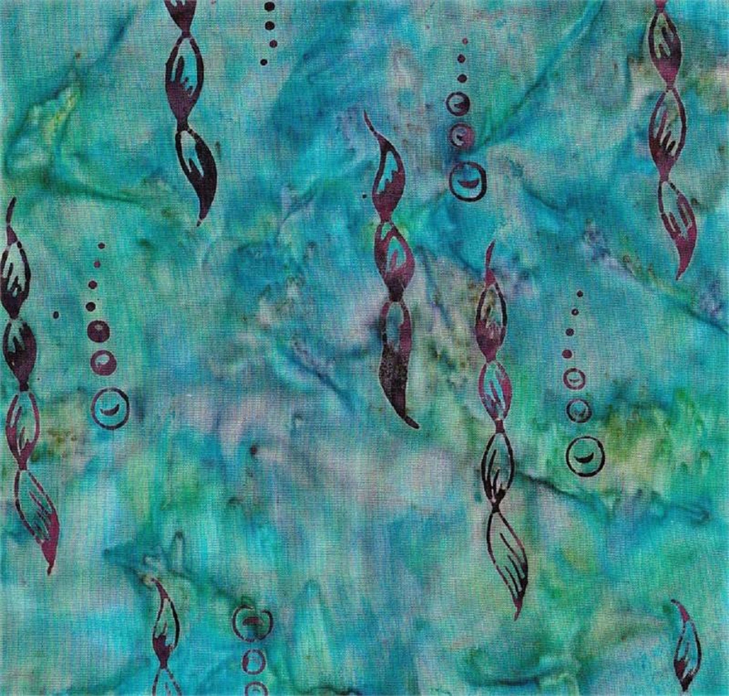 Bubbles & Twists on Blue B/G-#5402-Batik Textiles-Fat Quarter