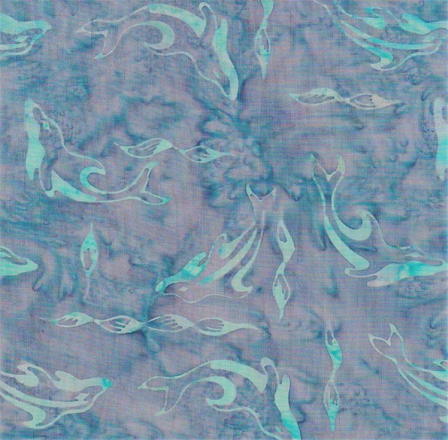 Orcas on Blue-Lavender B/G-#5416-Batik Textiles-Fat Quarter