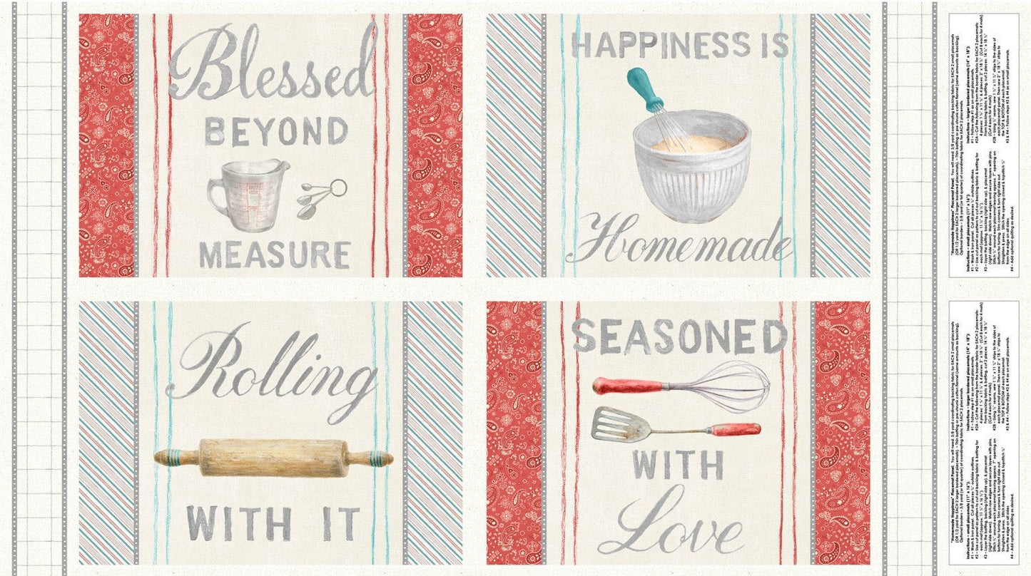 Homemade Happiness Placemat Panel by Wilmington Prints