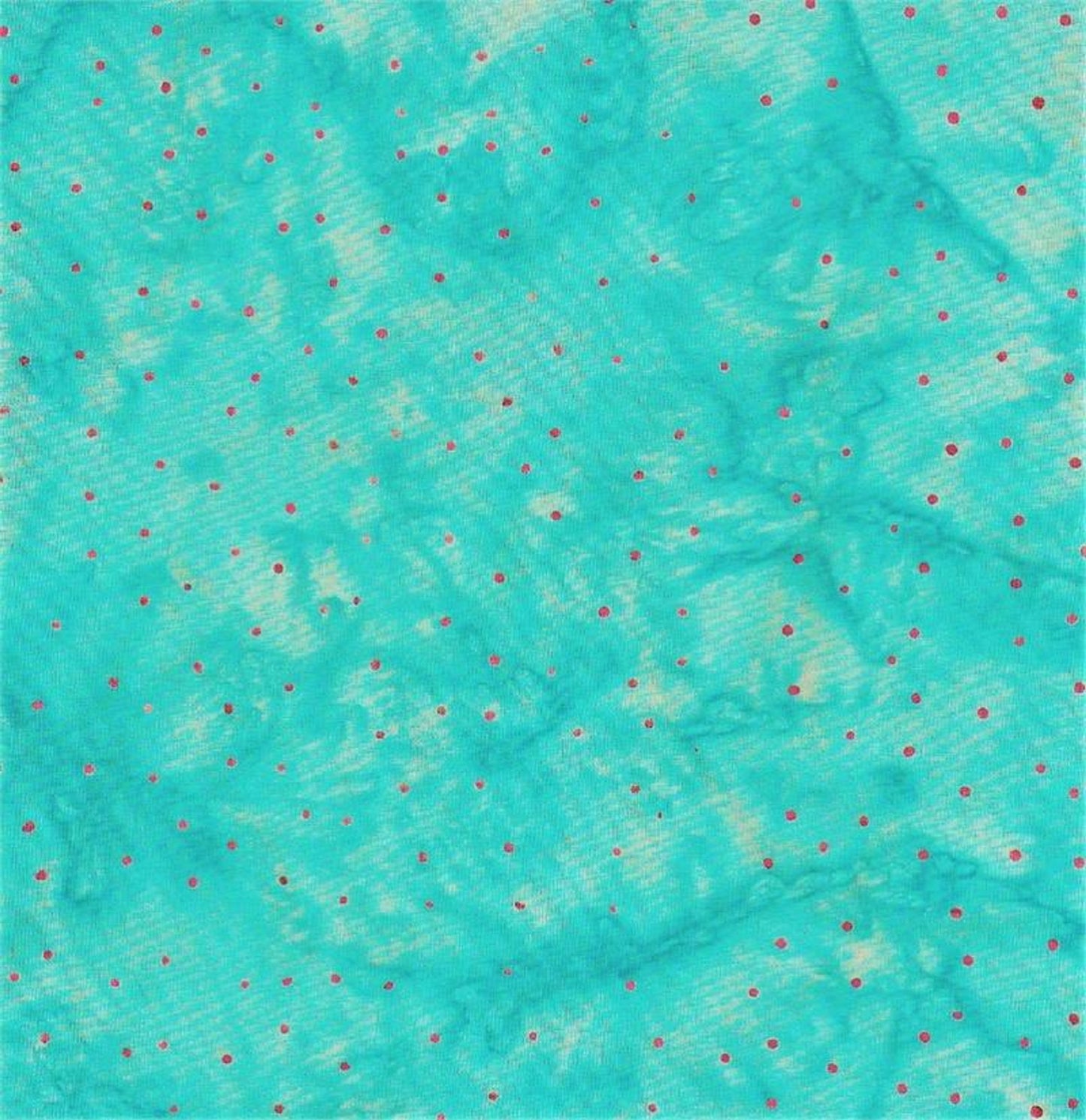 Tiny Red Dots on Teal B/G-#5407-Batik Textiles-Fat Quarter
