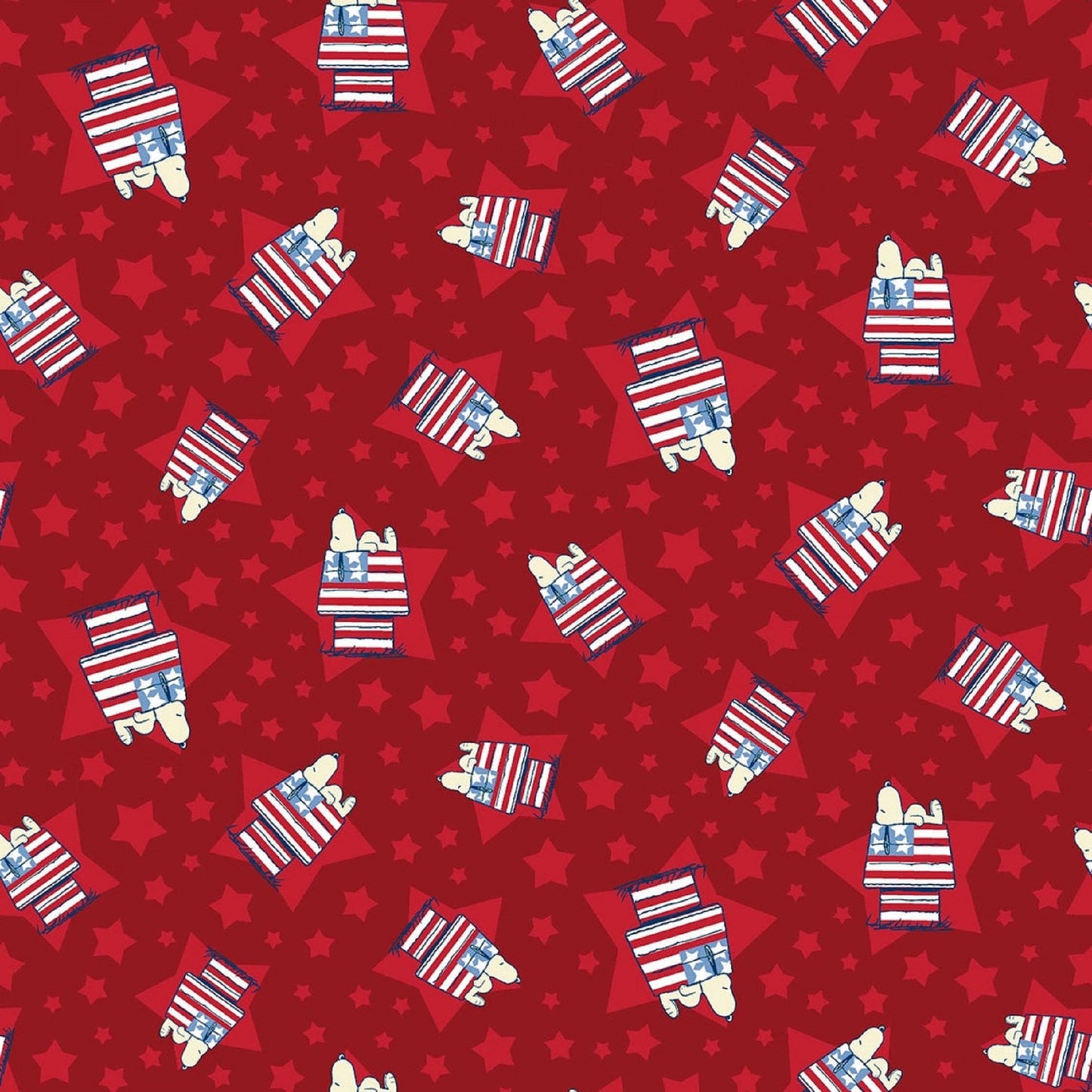Snoopy's Patriotic Doghouse-Springs Creative-Fat Quarter