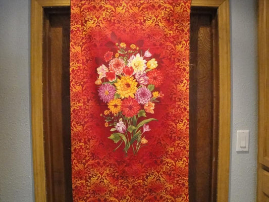 Botanica II Spring "Red Floral" Panel by Henry Glass